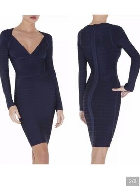 Herve Leger Joana Bandage dress long sleeve